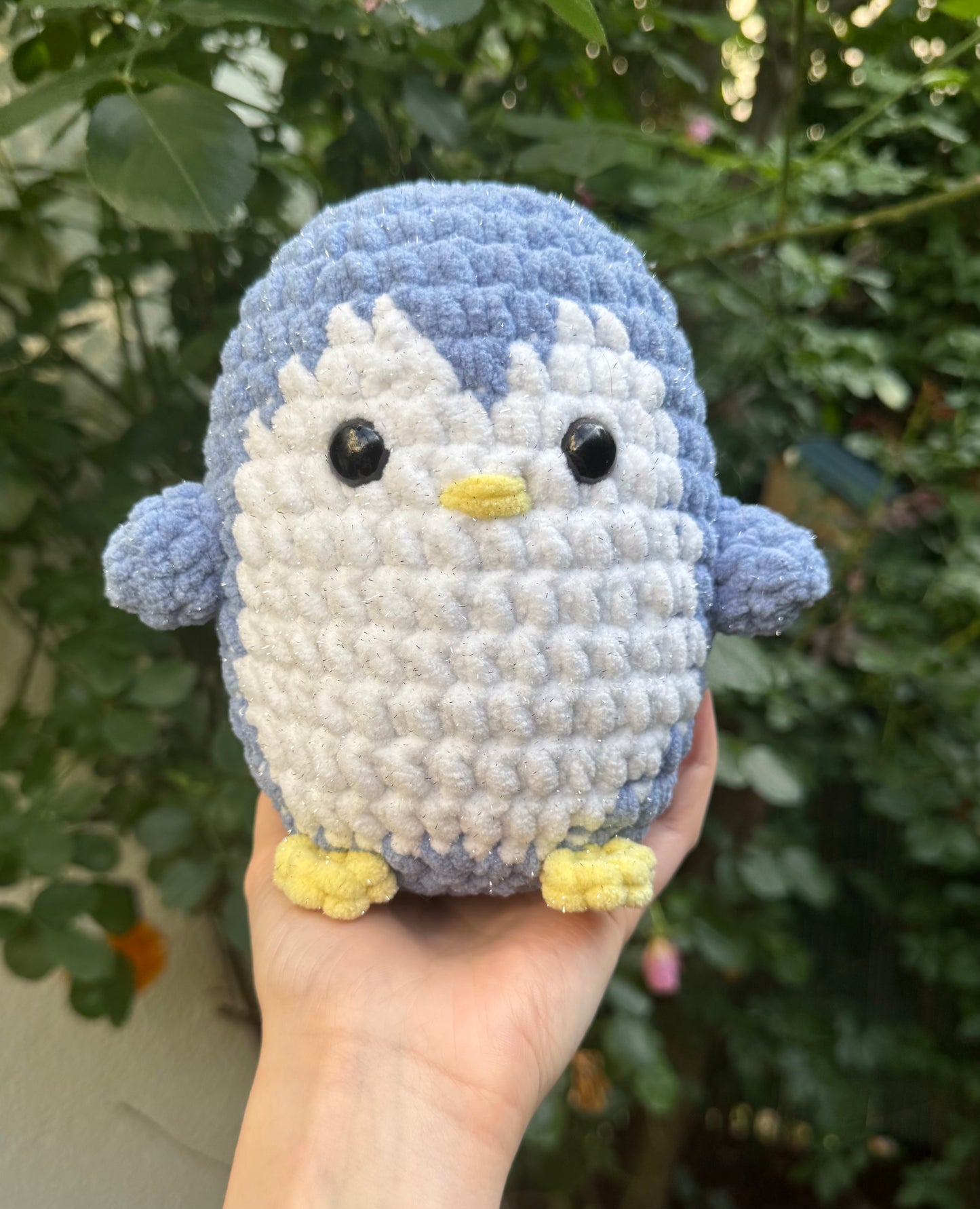 Peluche Pingouin Pailleté Crochet