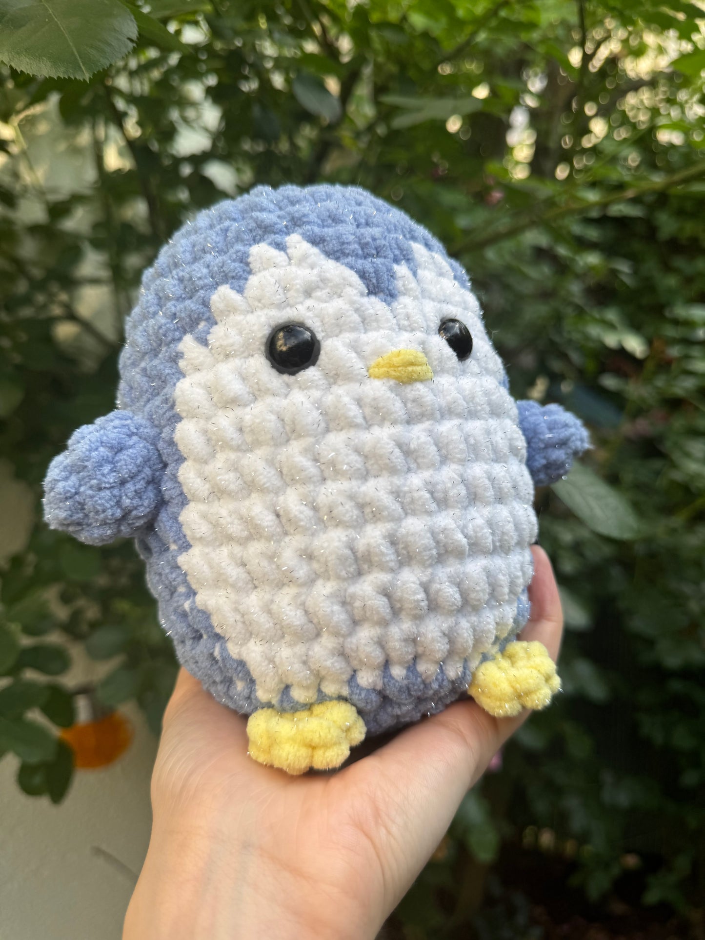 Peluche Pingouin Pailleté Crochet