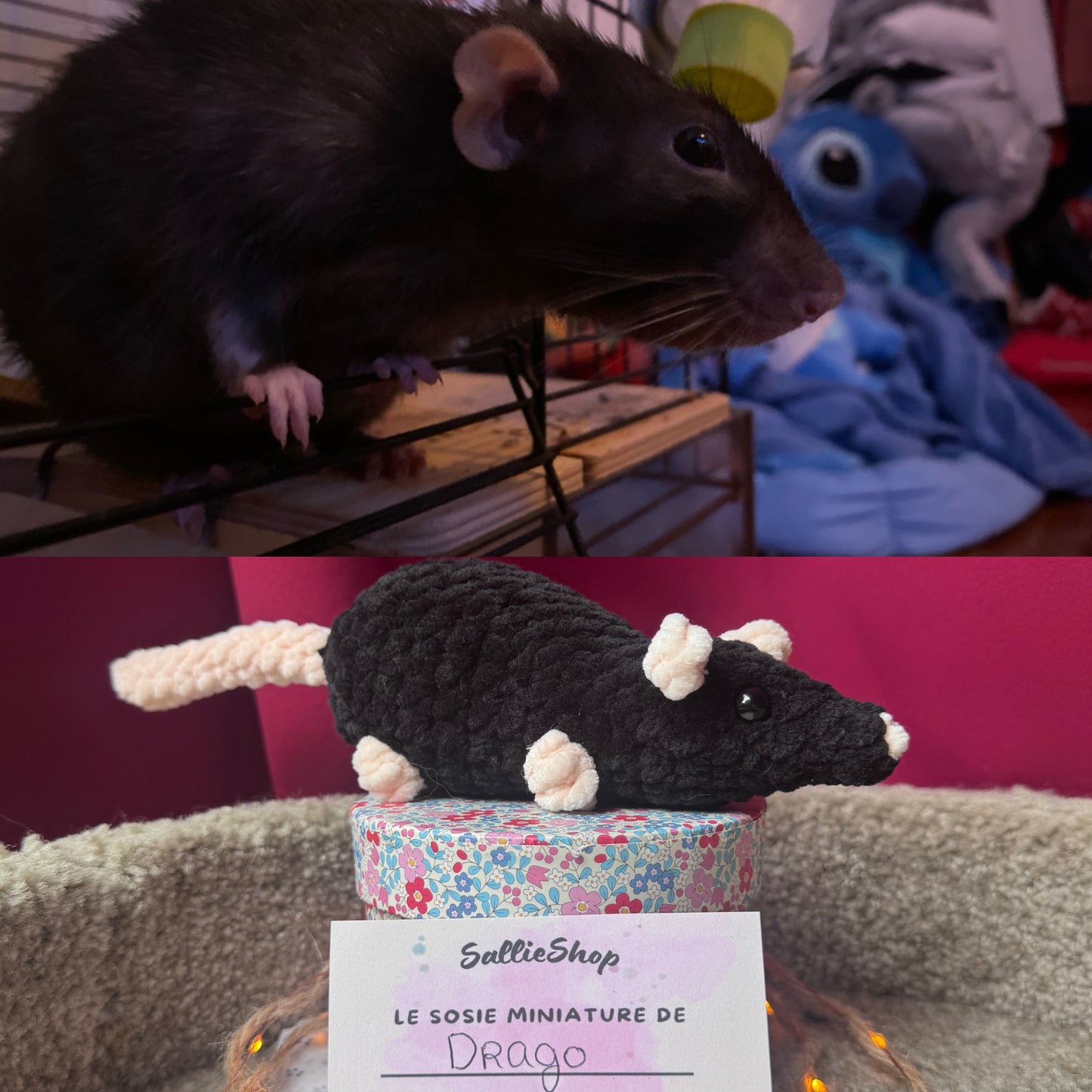 Rat personnalisable crochet