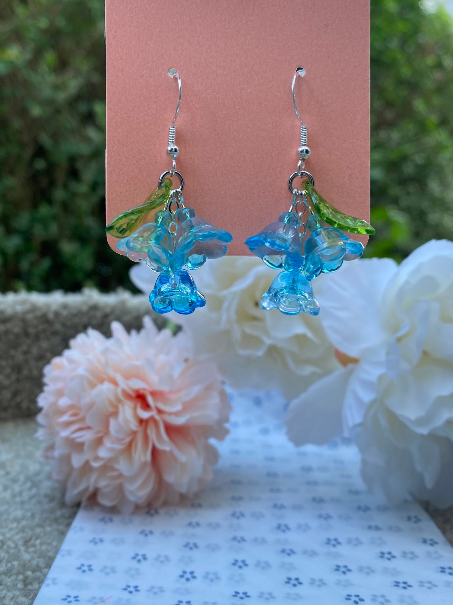 Boucles d’oreilles Muguet Bleu