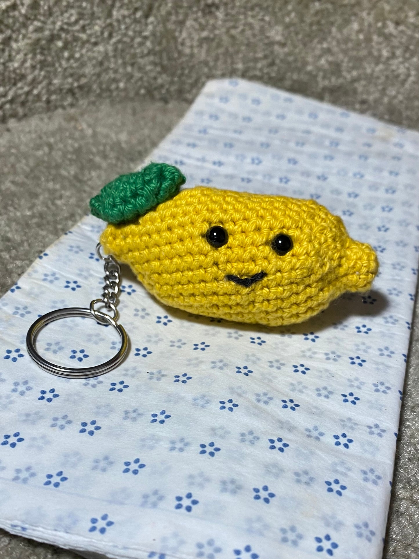 Porte-clés Citron Crochet