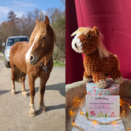 Peluche de Cheval Personnalisée au Crochet