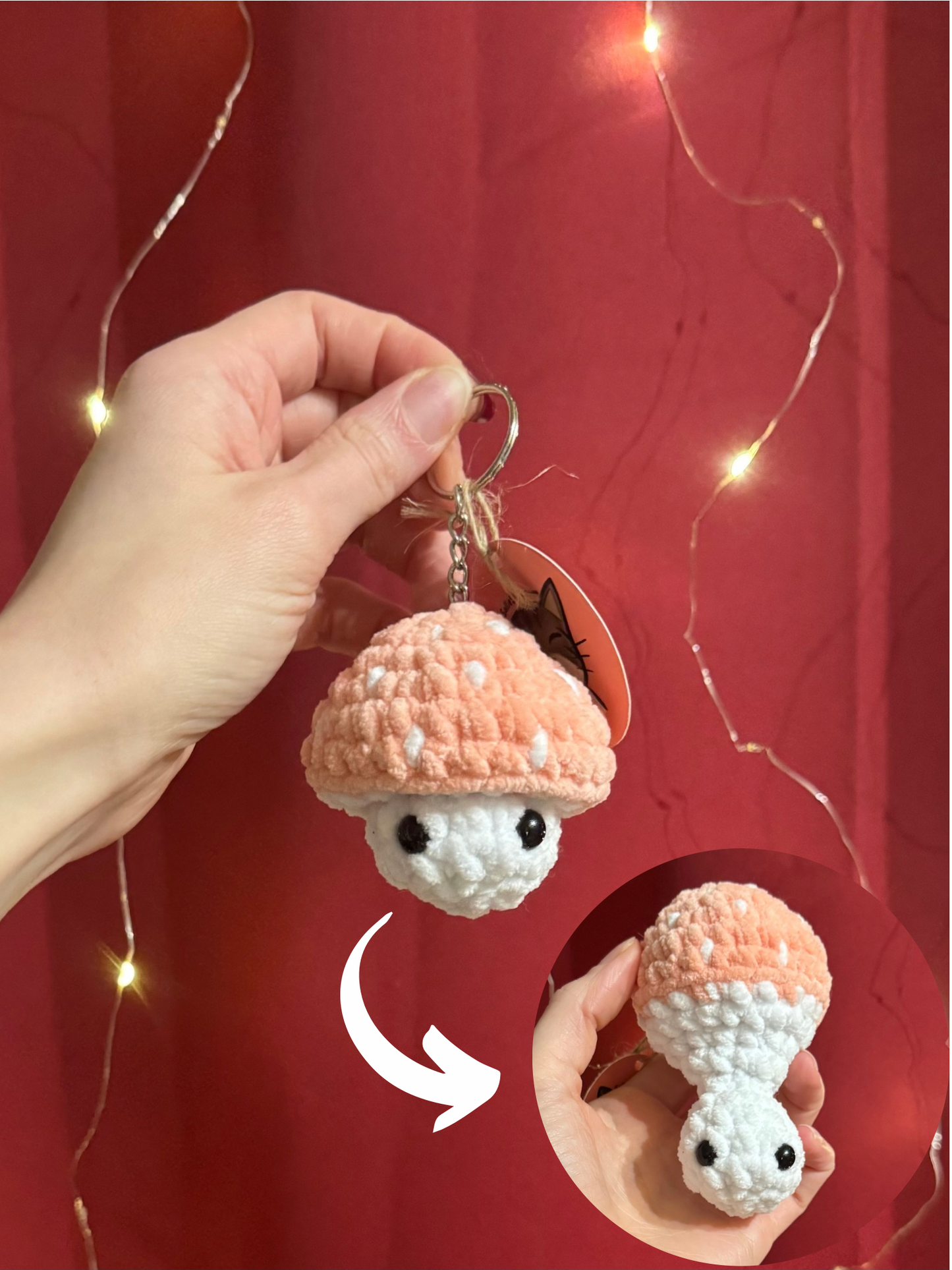 Porte-clés dépliant champignon