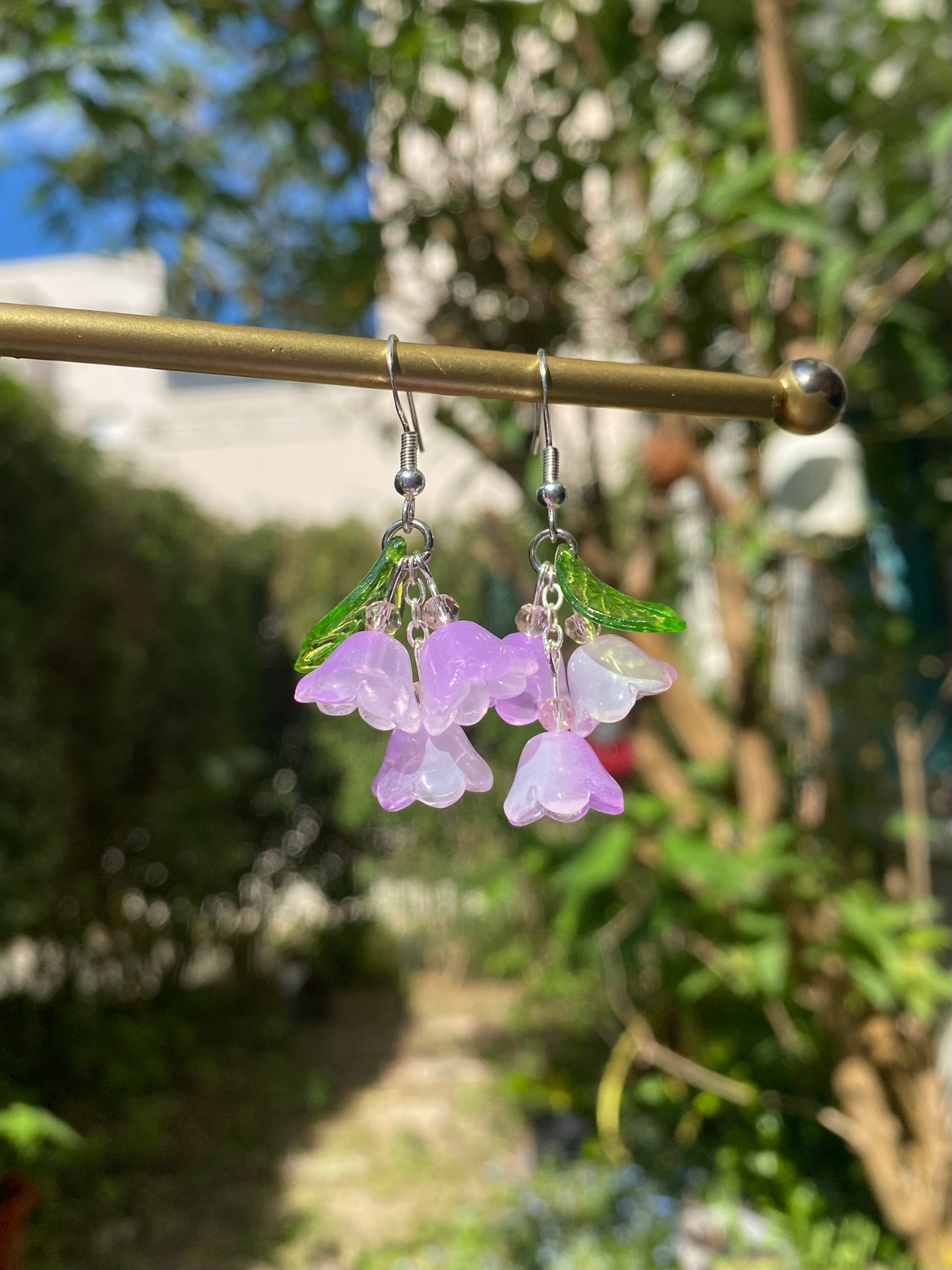 Boucles D’oreilles Muguet violet