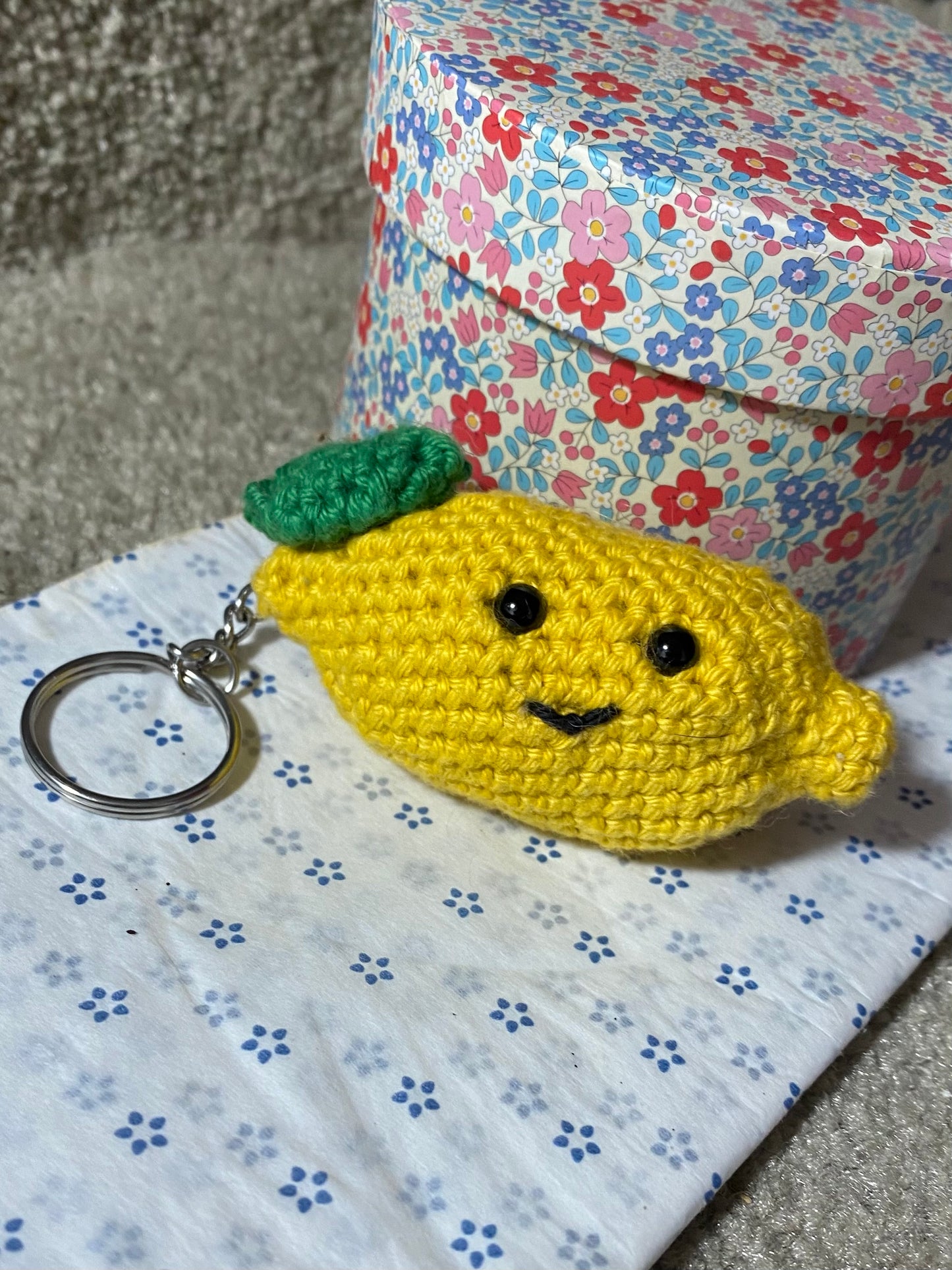 Porte-clés Citron Crochet