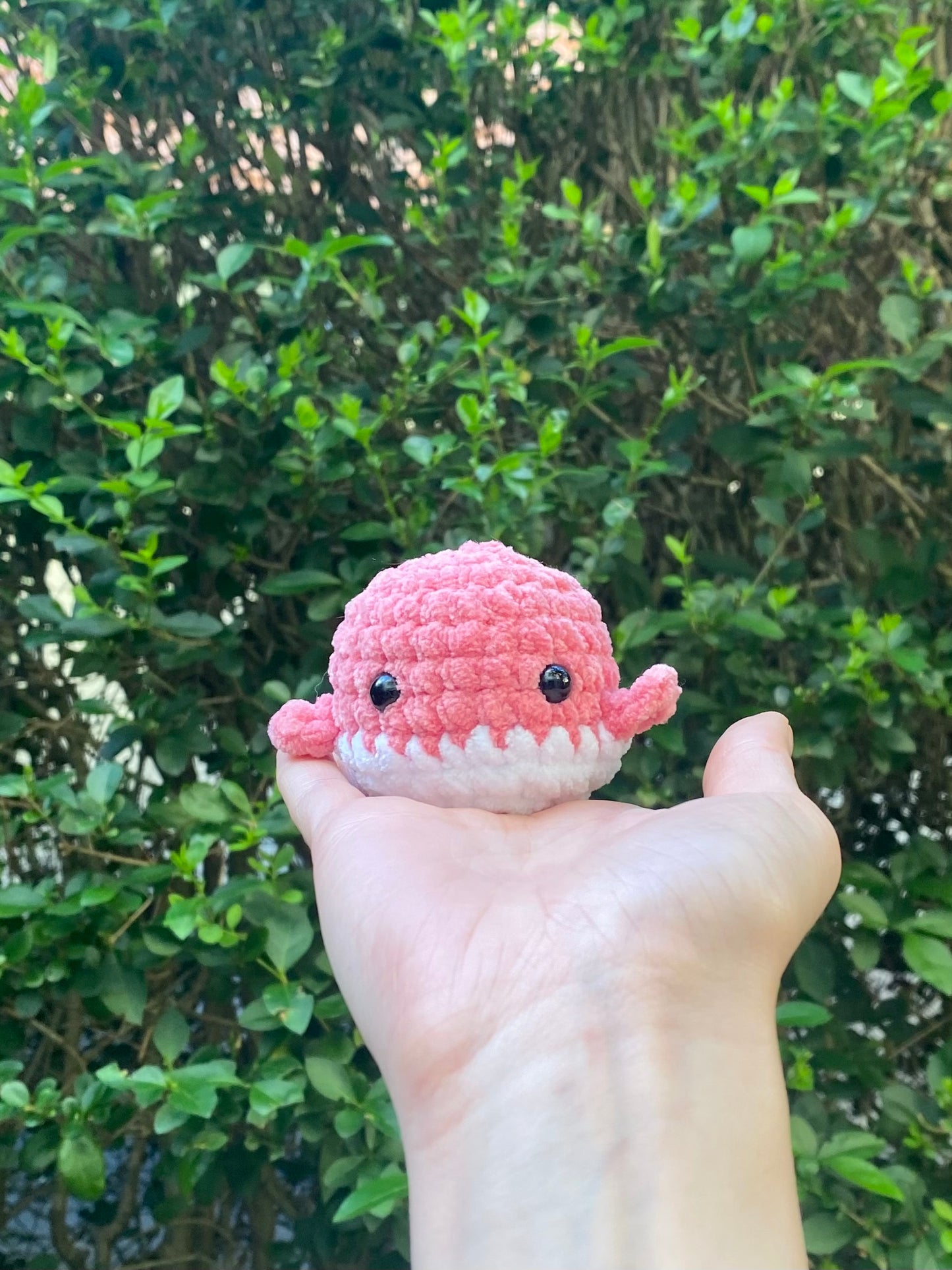 Baleine en Crochet rose