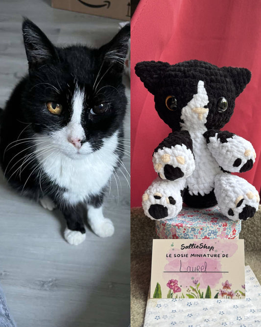 Chat Personnalisable Crochet Grand Modèle