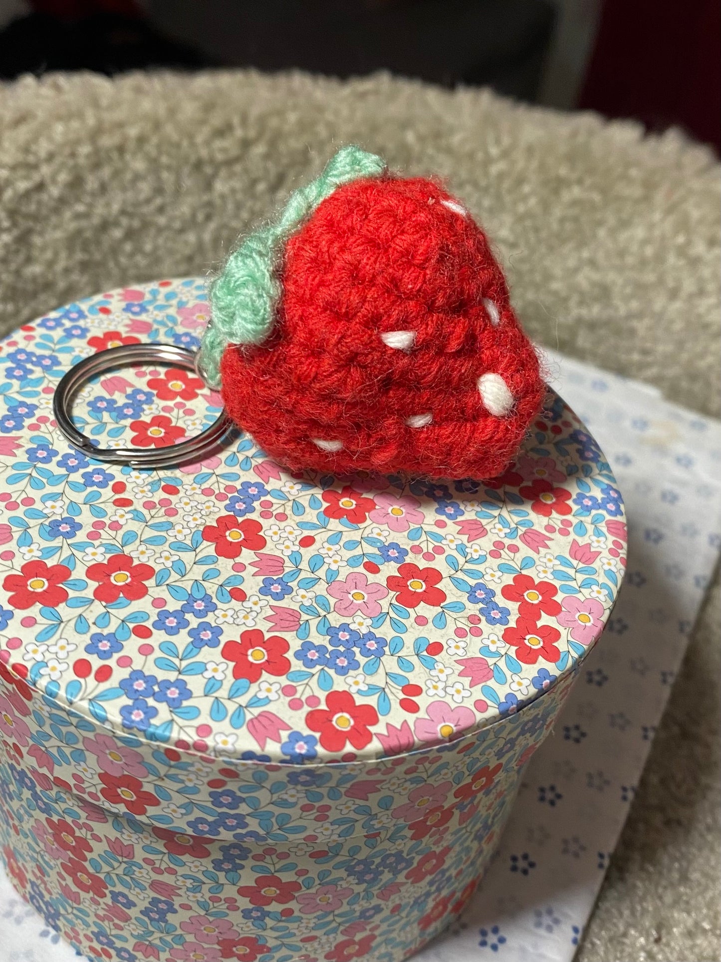 Porte-clés Fraise Crochet