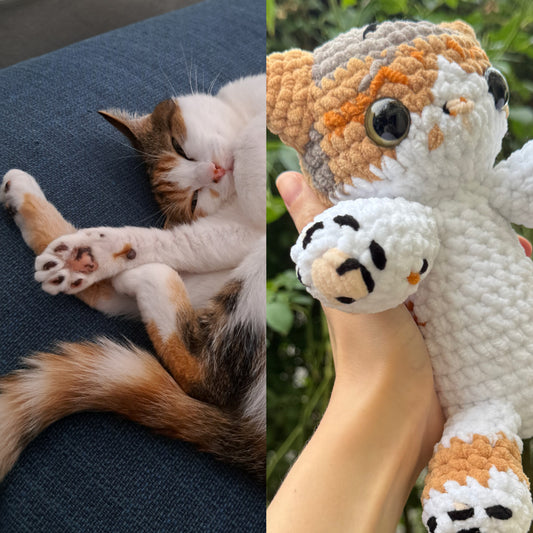 Chat Personnalisable Crochet Grand Modèle