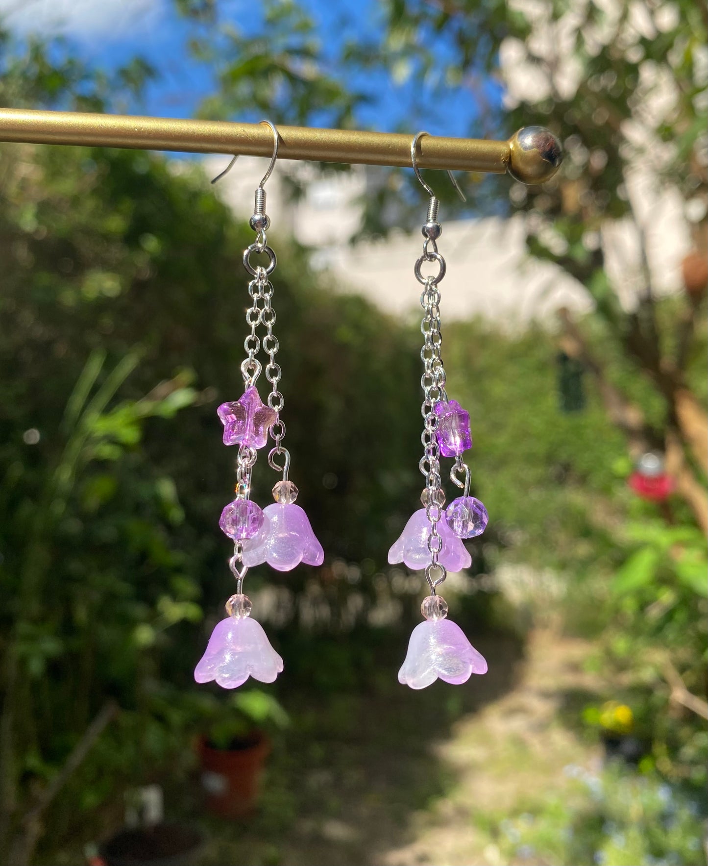 Boucles d’oreilles Clochettes Violettes