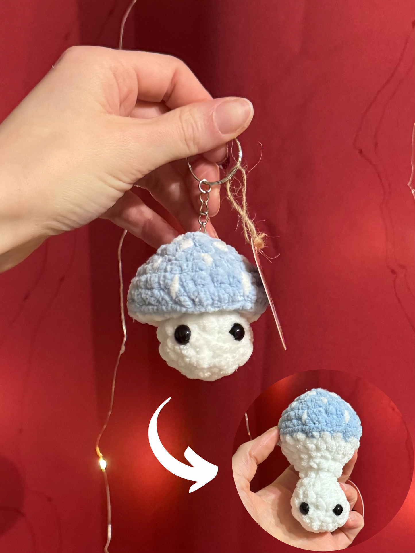 Porte-clés dépliant champignon