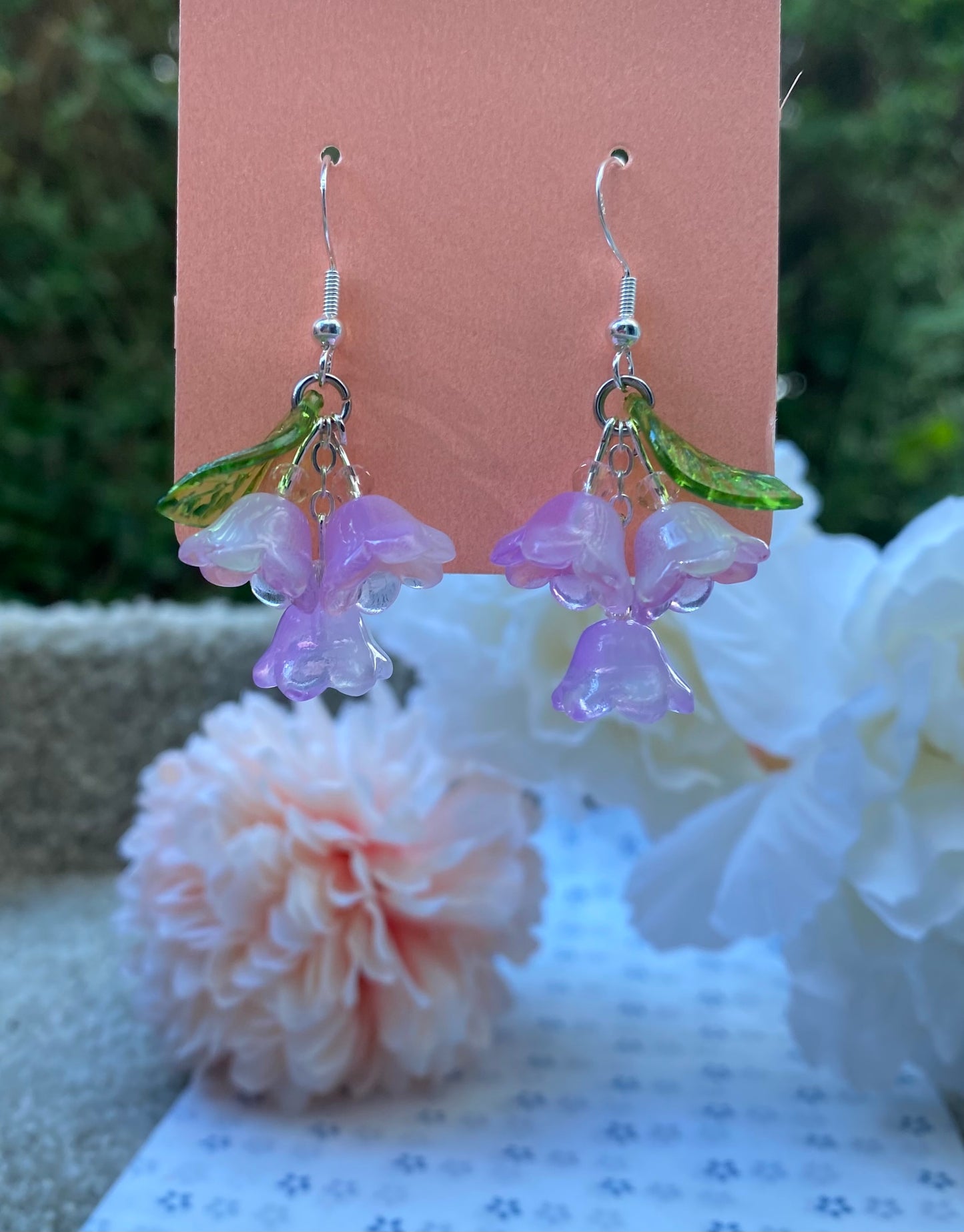 Boucles D’oreilles Muguet violet