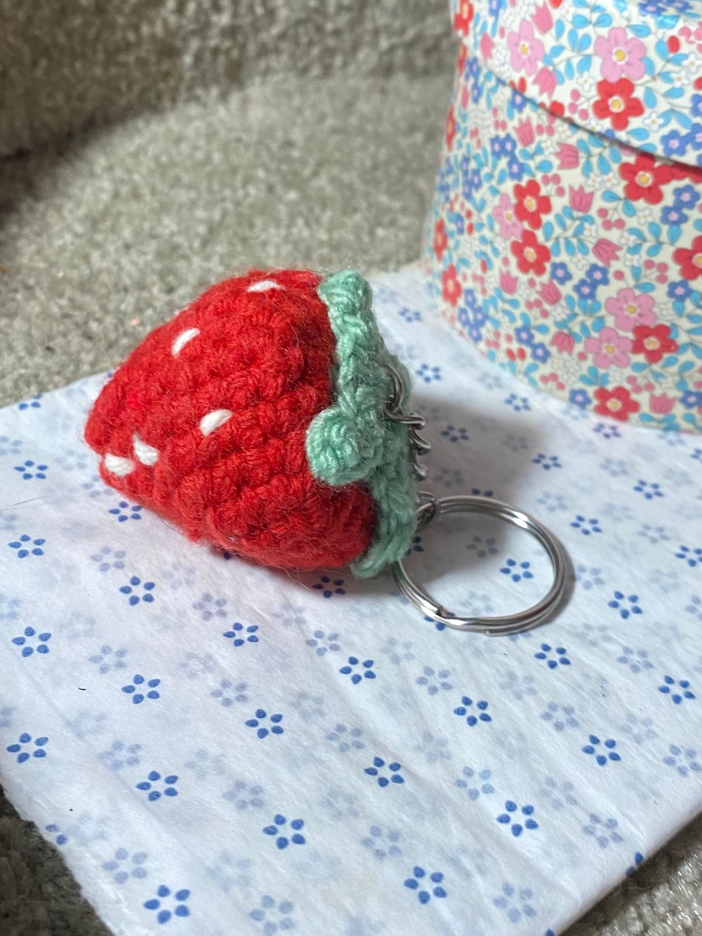 Porte-clés Fraise Crochet