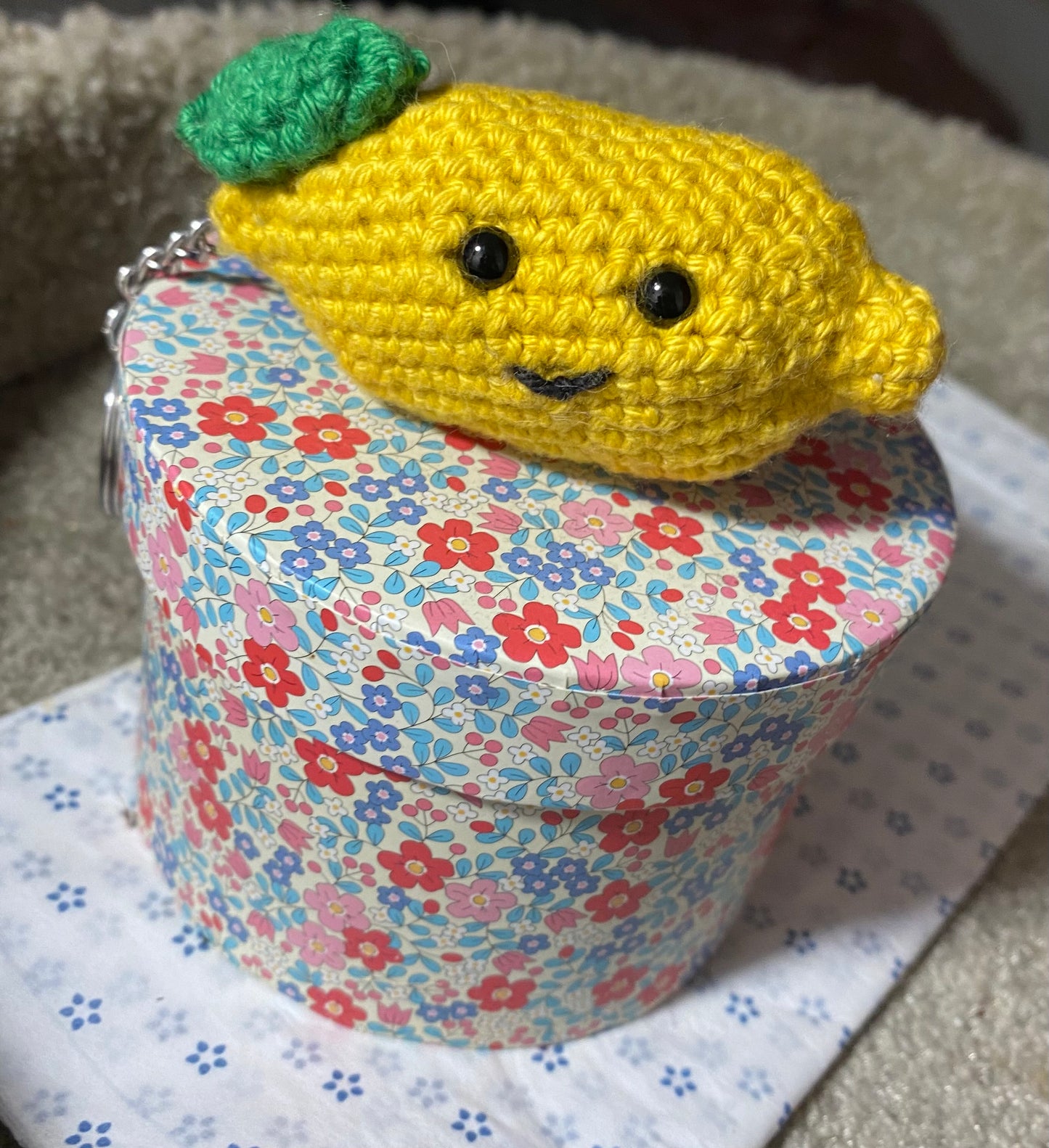 Porte-clés Citron Crochet