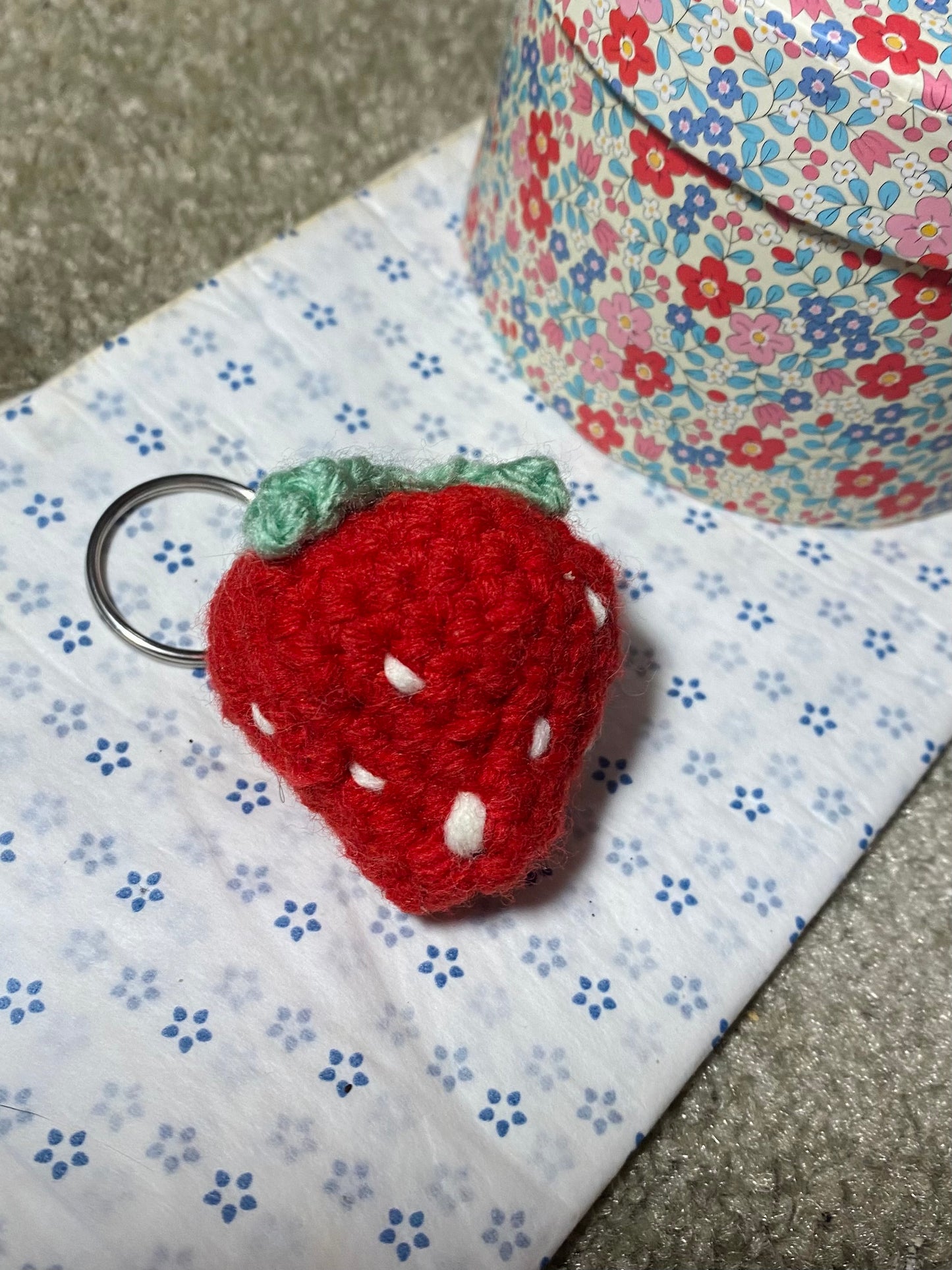 Porte-clés Fraise Crochet