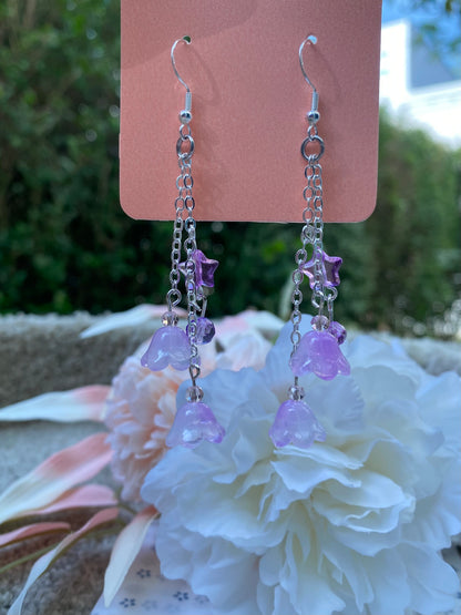 Boucles d’oreilles Clochettes Violettes
