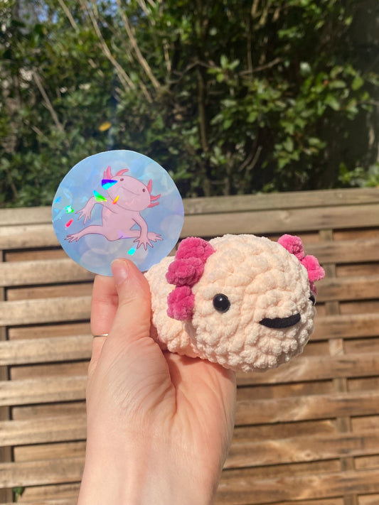 Set Peluche + Stickers Axolotl