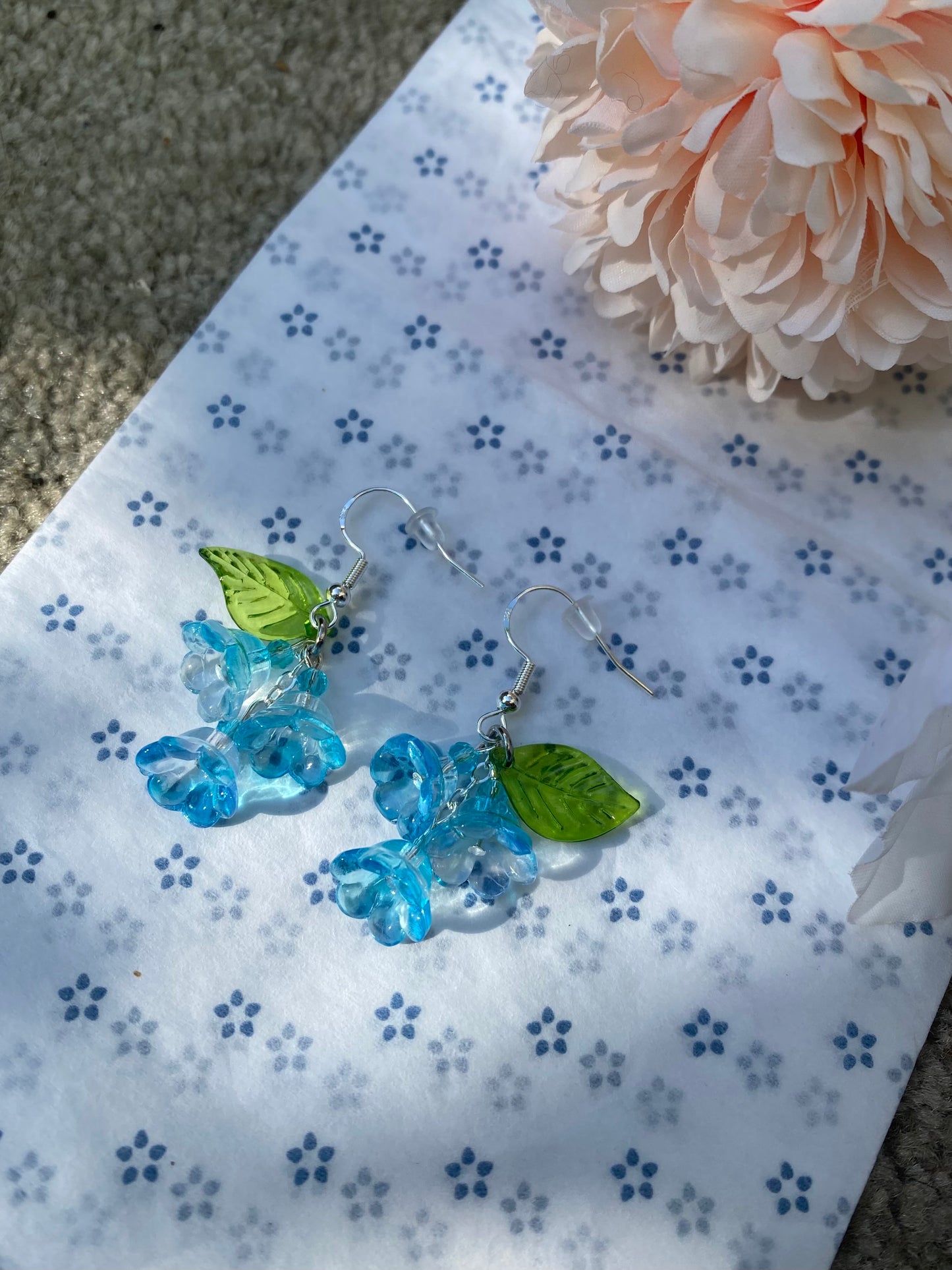 Boucles d’oreilles Muguet Bleu