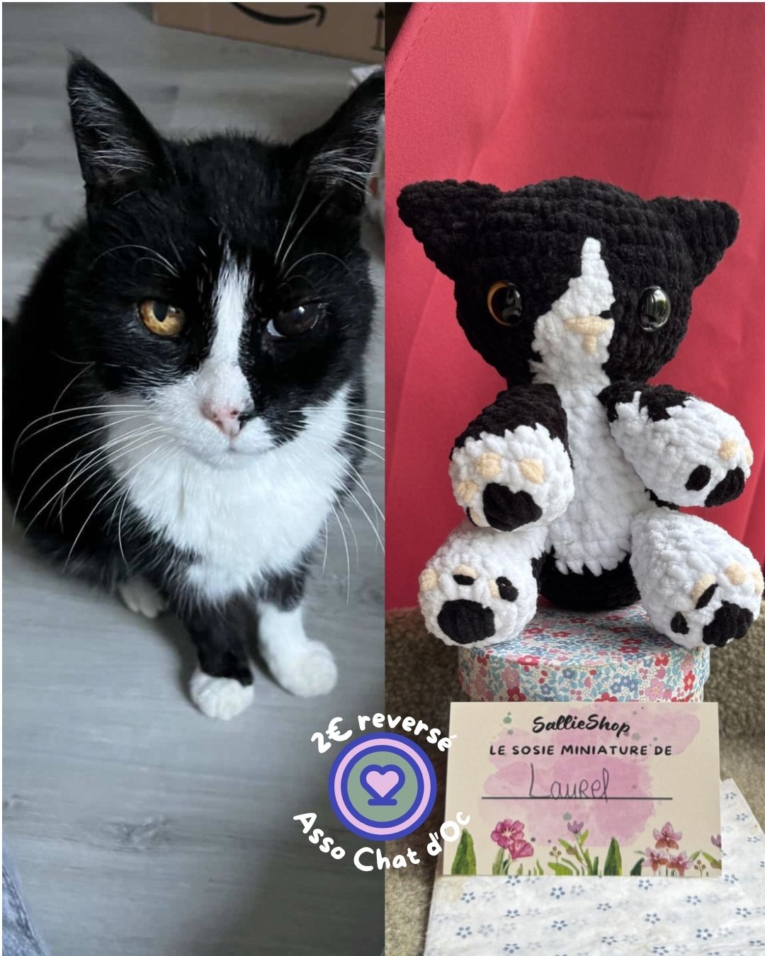 Chat Personnalisable Crochet Grand Modèle
