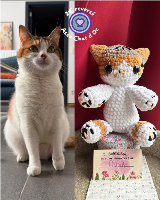 Chat Personnalisable Crochet Grand Modèle