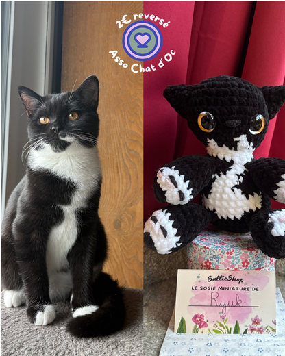 Chat Personnalisable Crochet Grand Modèle
