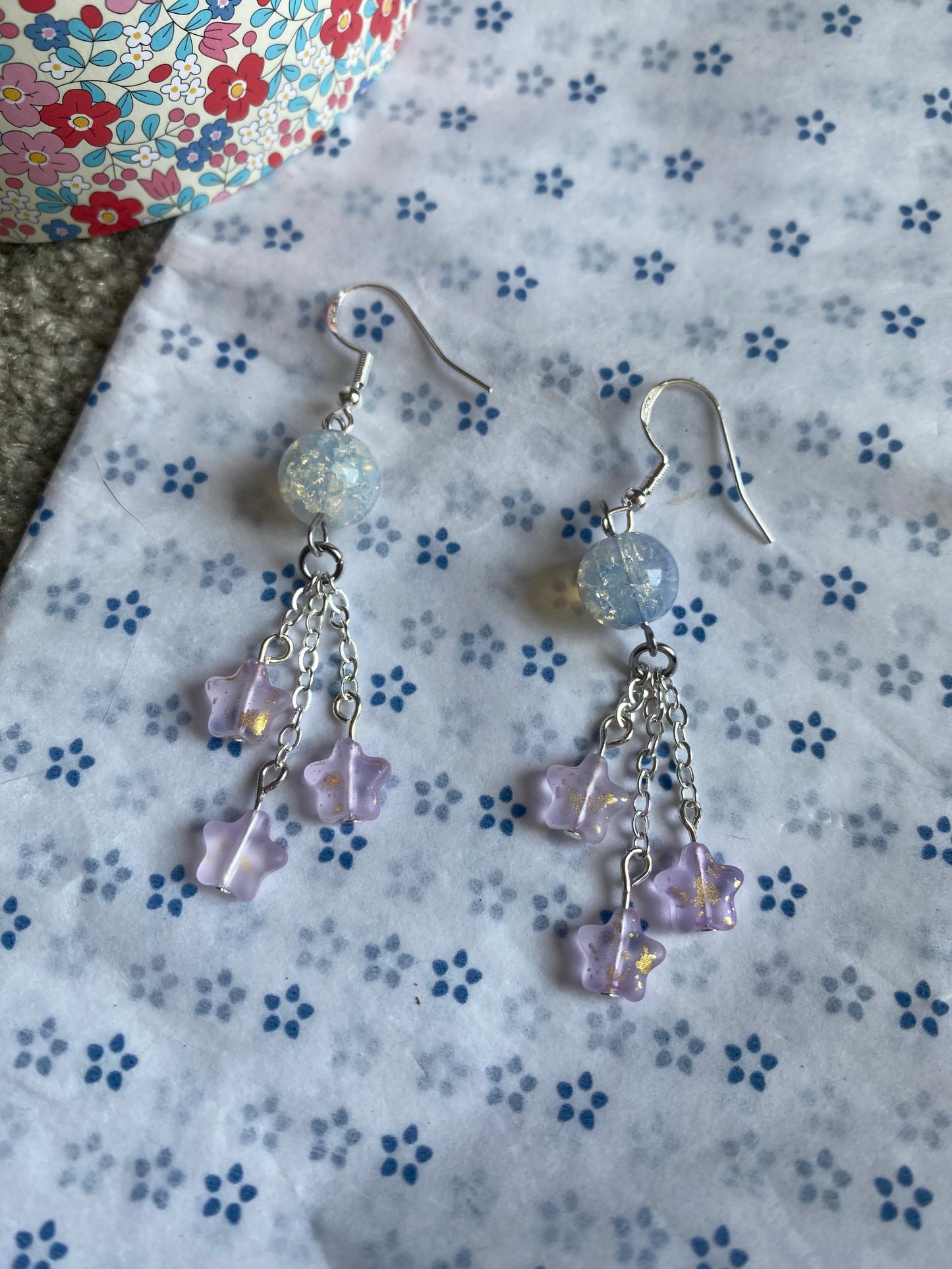 Boucles d’oreilles Étoiles Violette