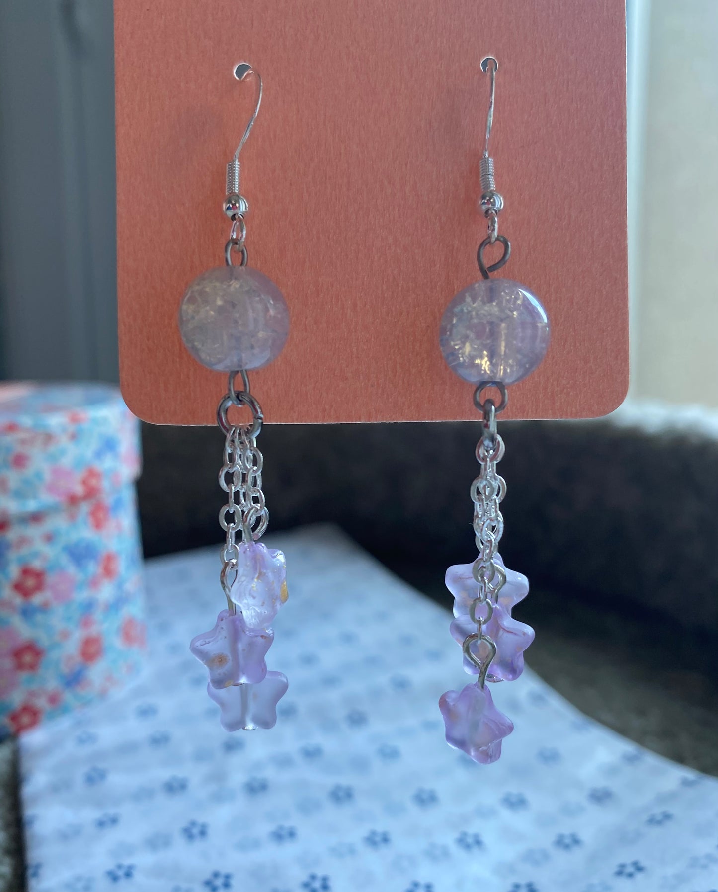 Boucles d’oreilles Étoiles Violette