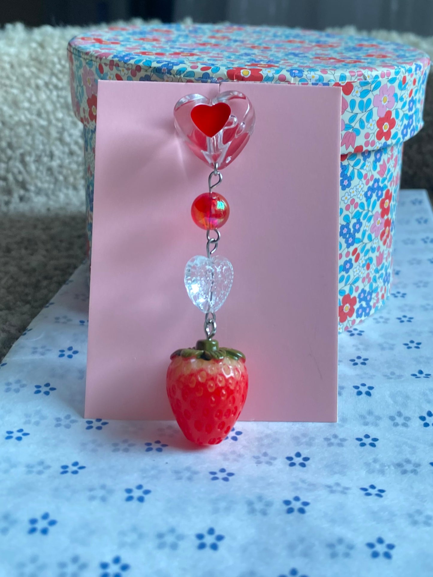 Strawberry key ring