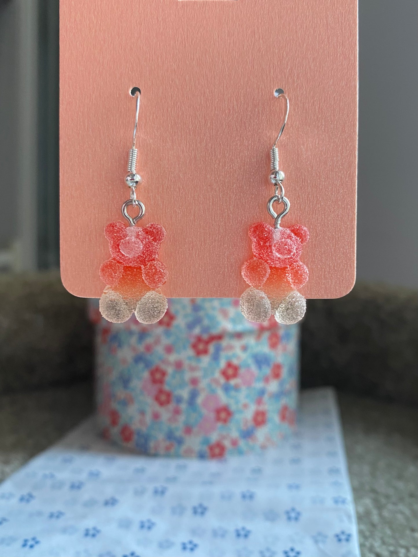 Boucles d’oreilles Nounours Orange