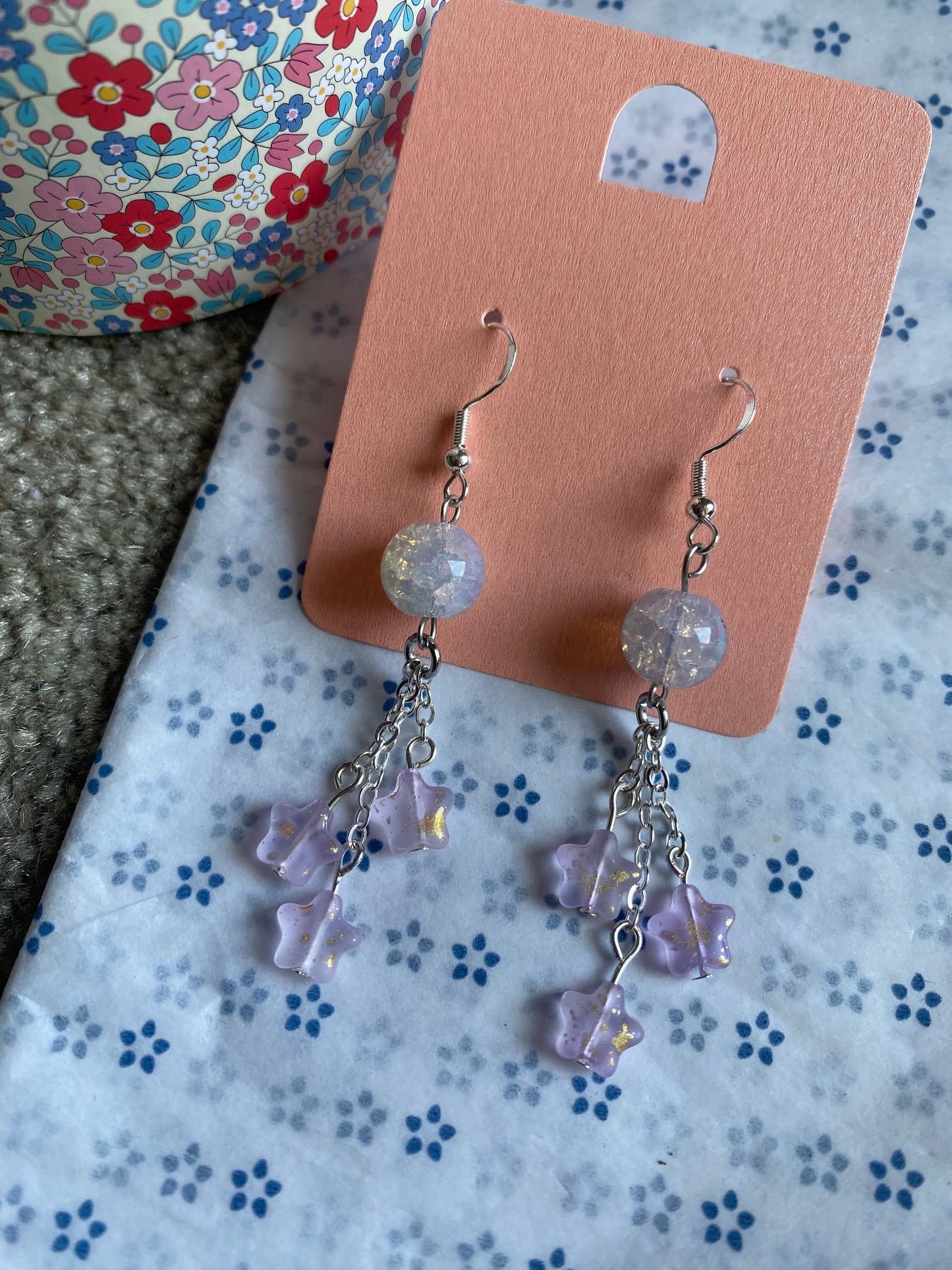 Boucles d’oreilles Étoiles Violette