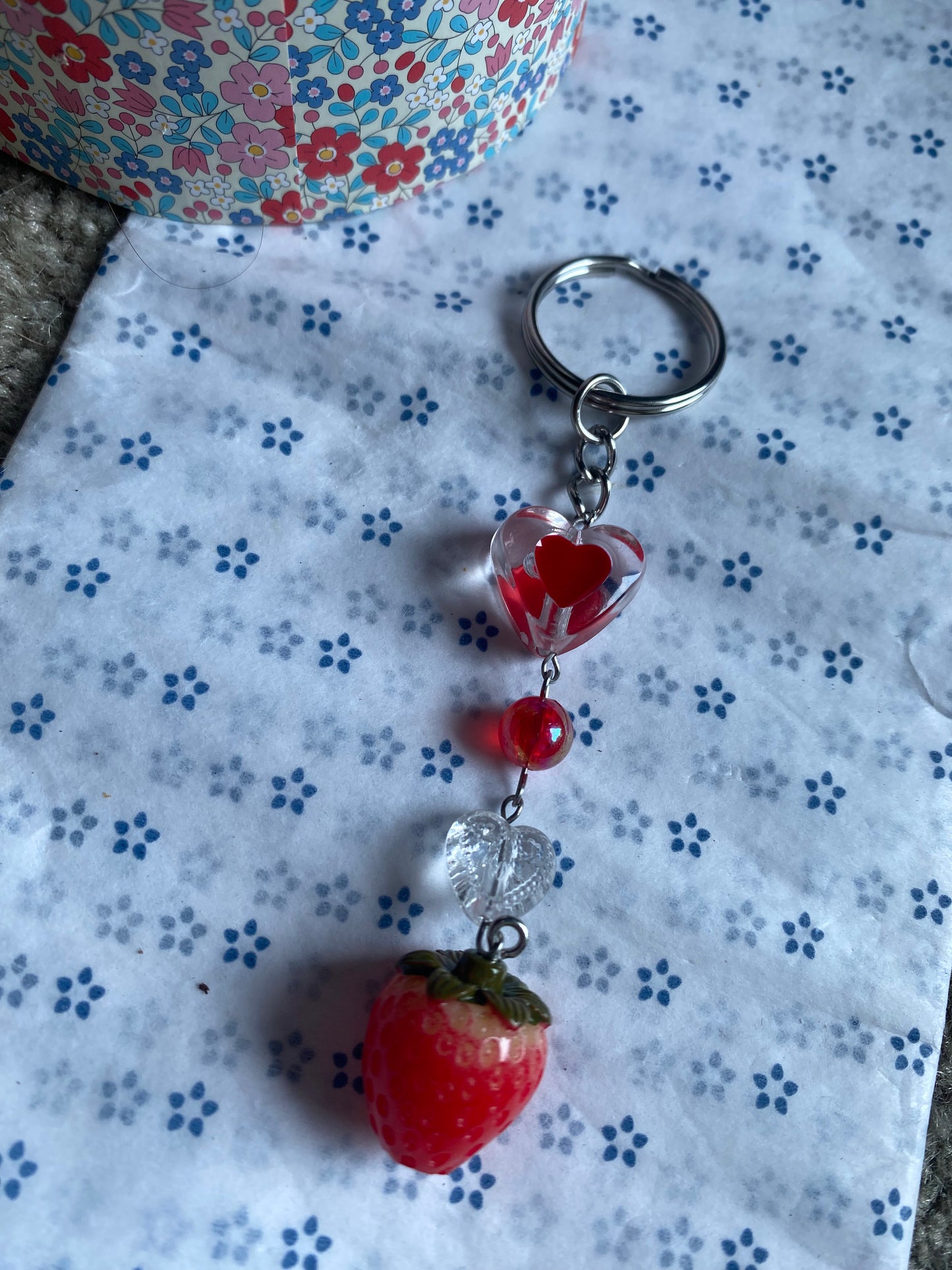 Strawberry key ring