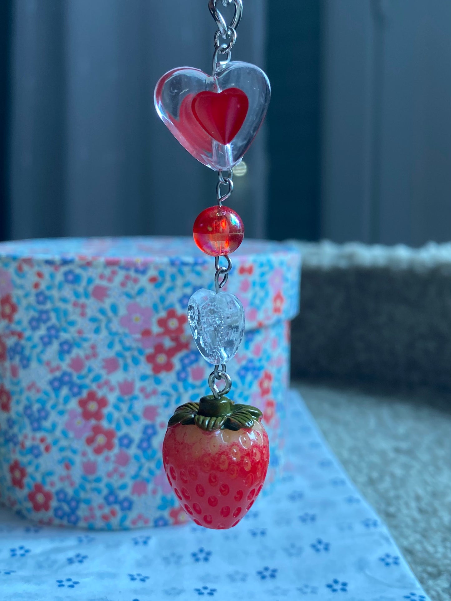 Strawberry key ring