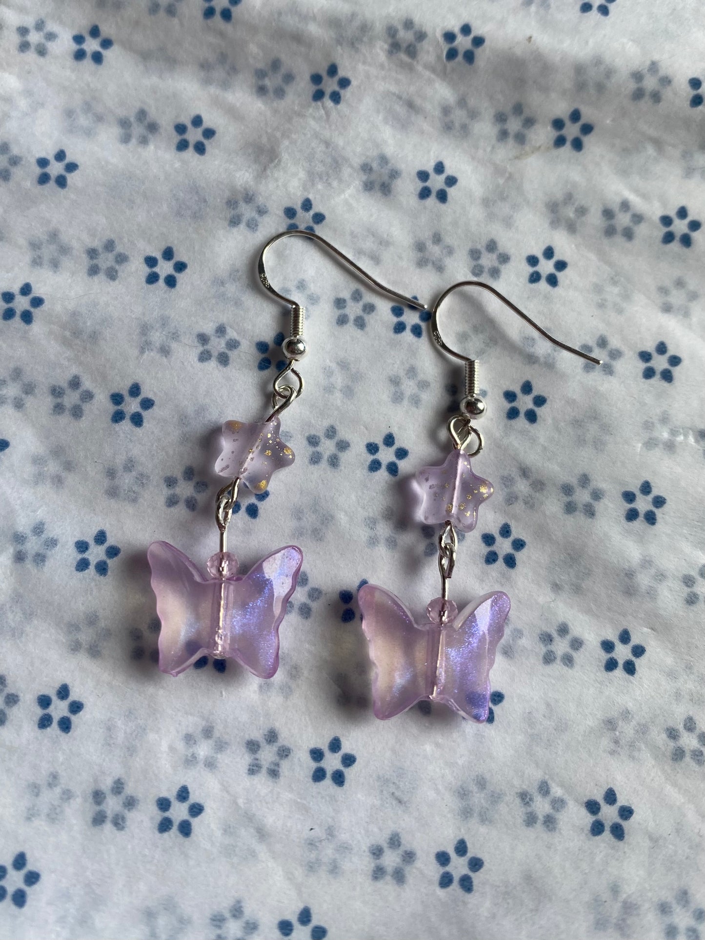 Boucles d’oreilles Papillons Étoiles