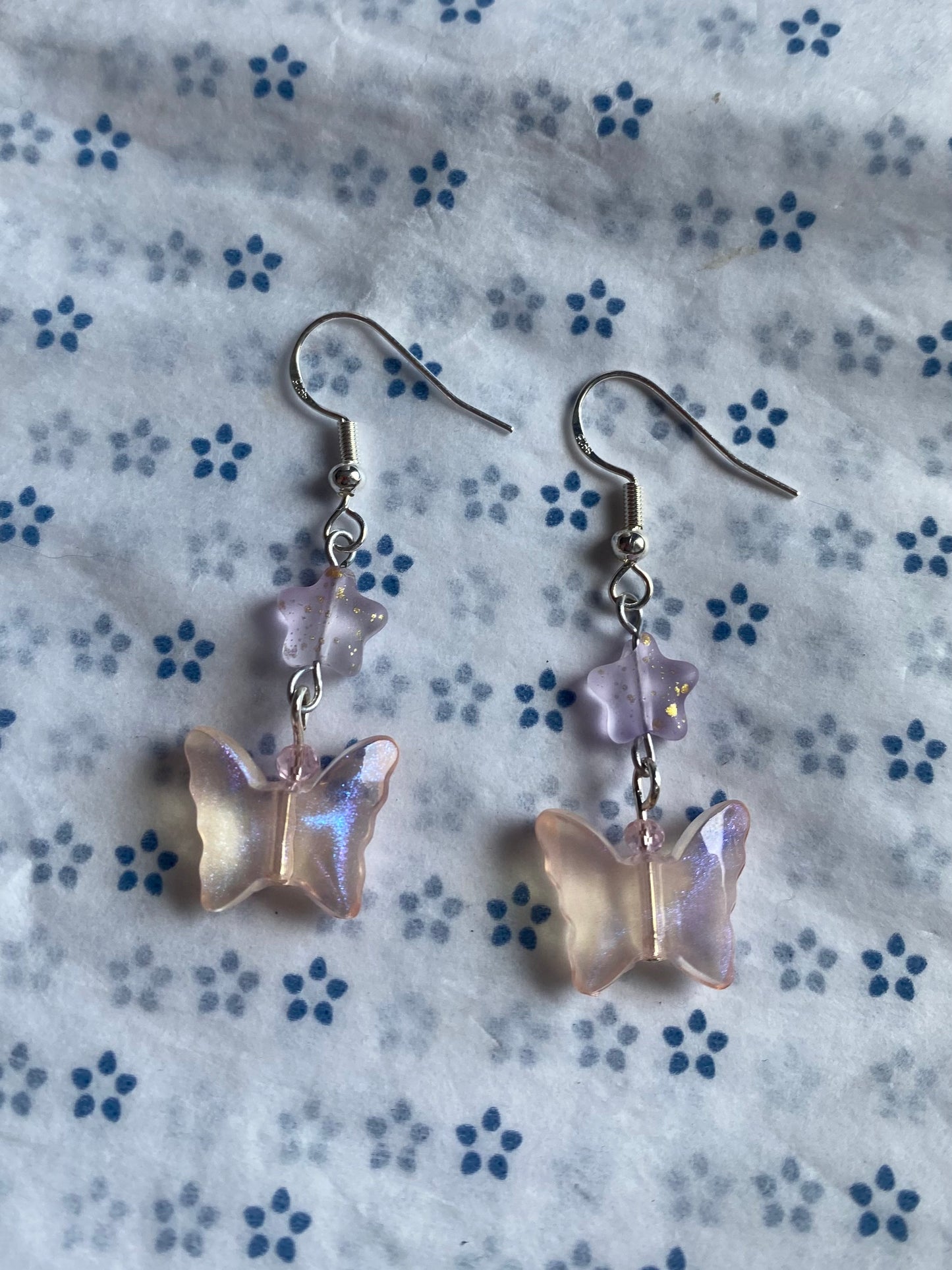 Boucles d’oreilles Papillons Étoiles