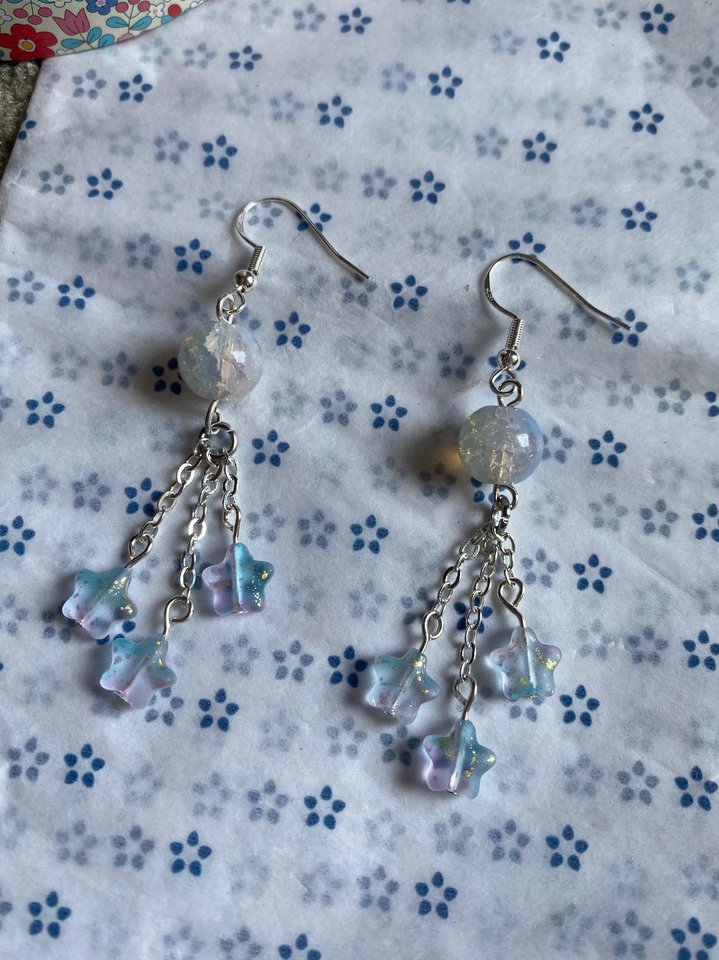 Boucles d’oreilles Étoiles bleues