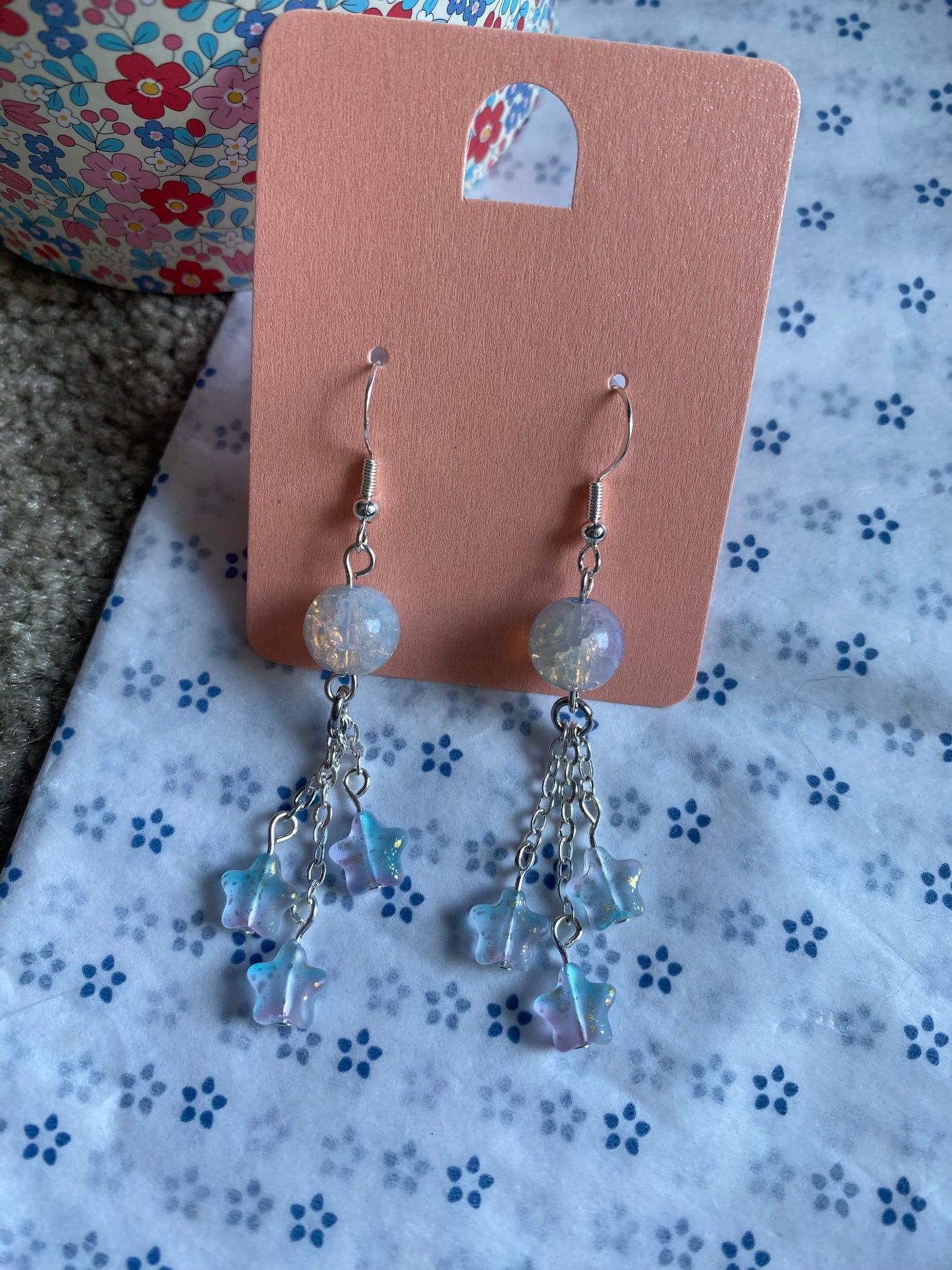 Boucles d’oreilles Étoiles bleues