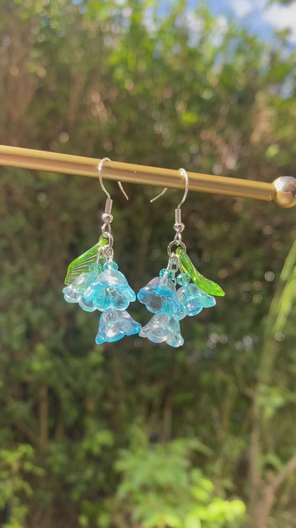 Boucles d’oreilles Muguet Bleu