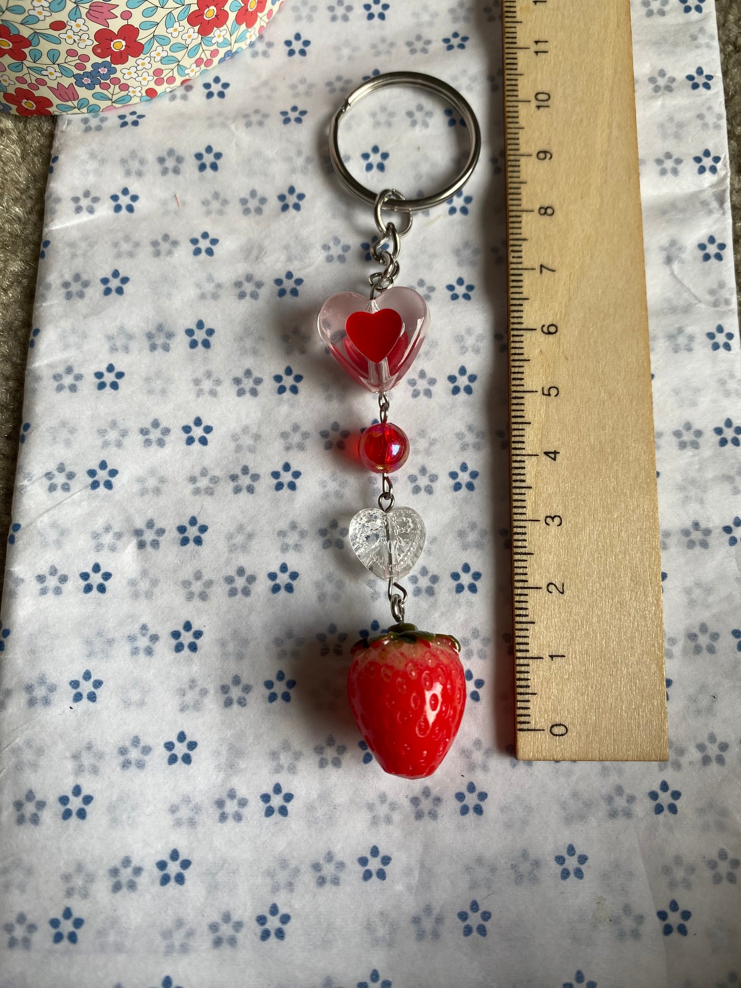 Strawberry key ring